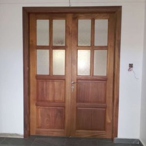 6 panel door half glazed
