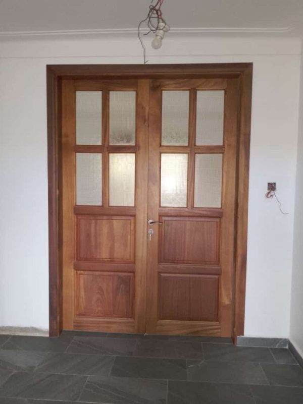 6 panel door half glazed